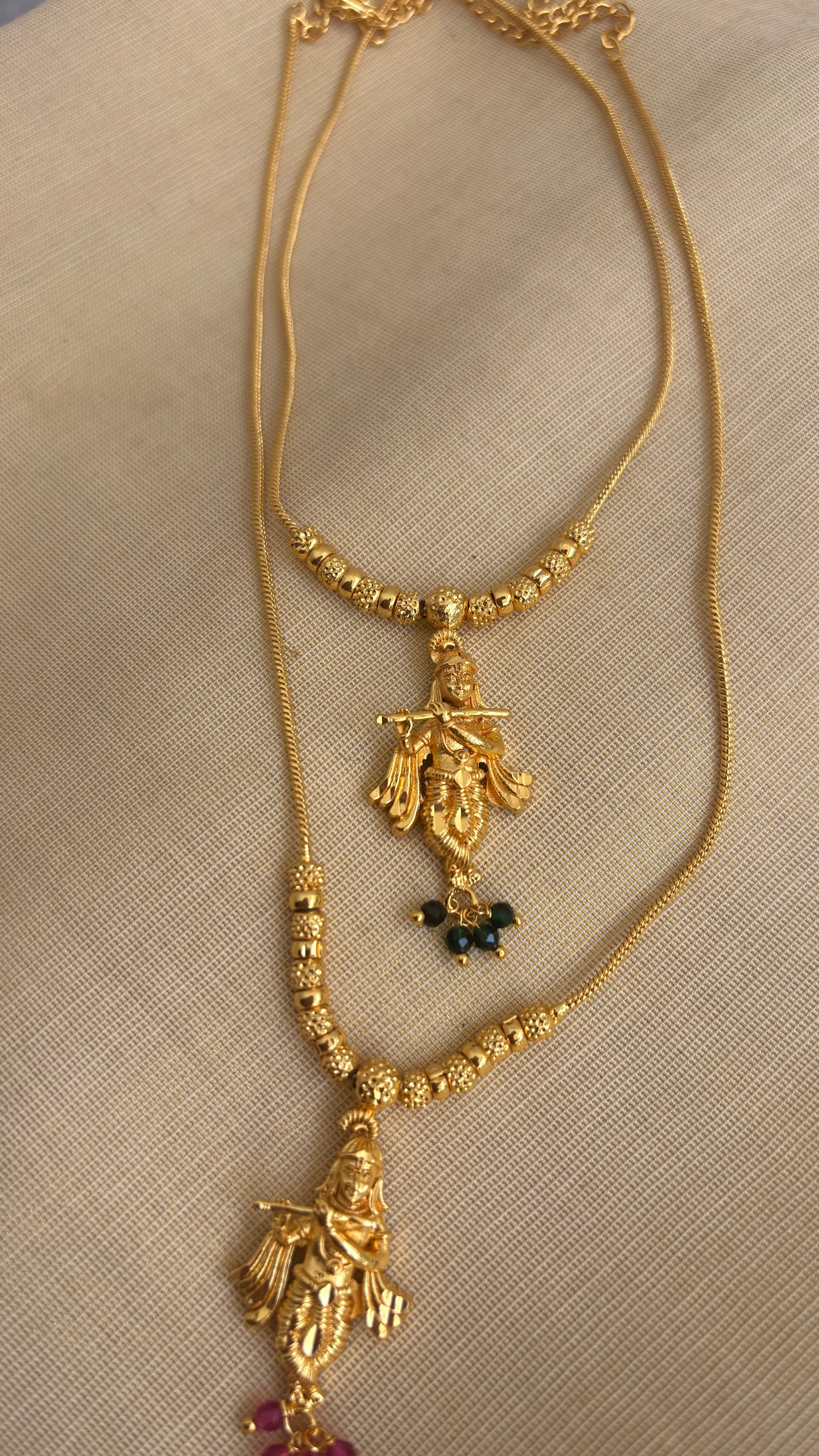 Krishna necklace gold plated