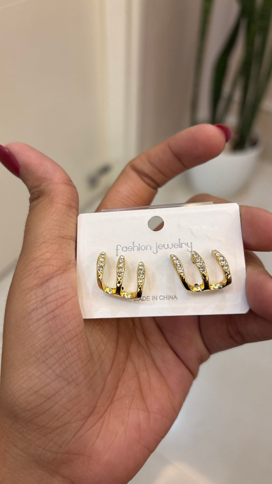 Korean Golden illusion earcuff