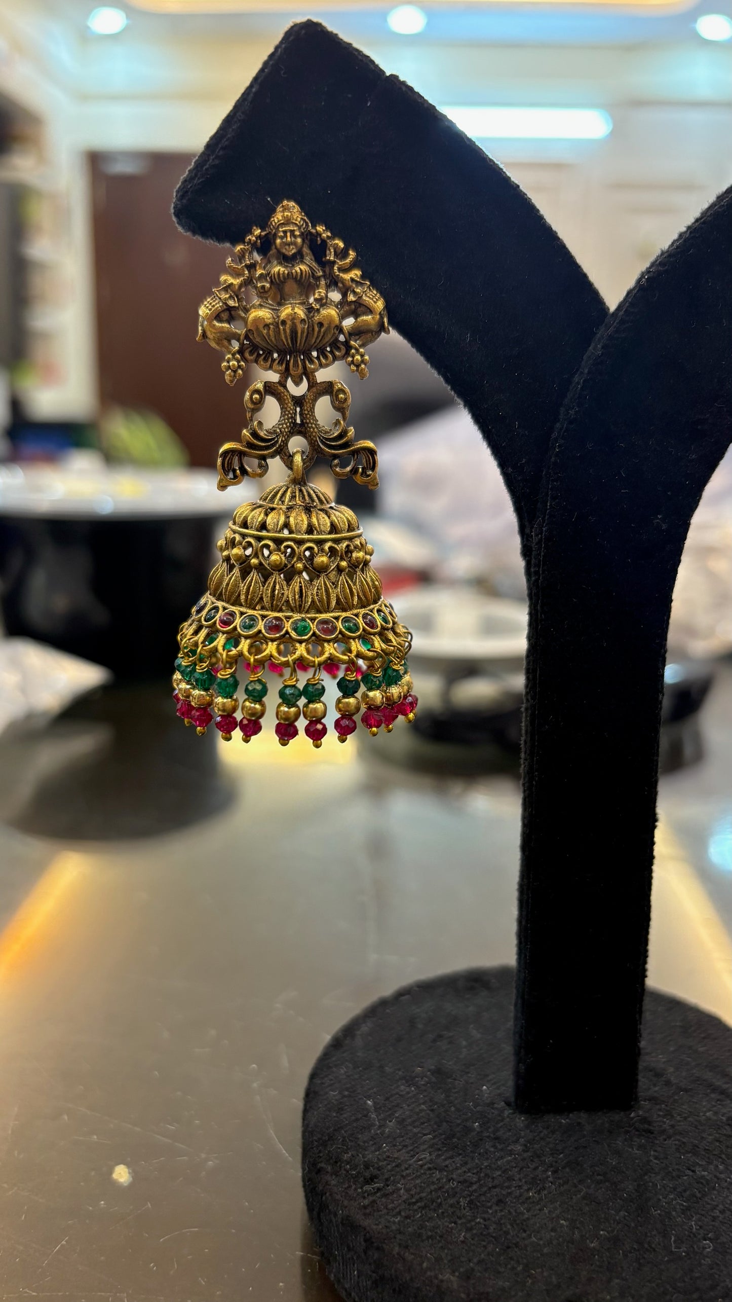 Antique Temple Bell Jhumka