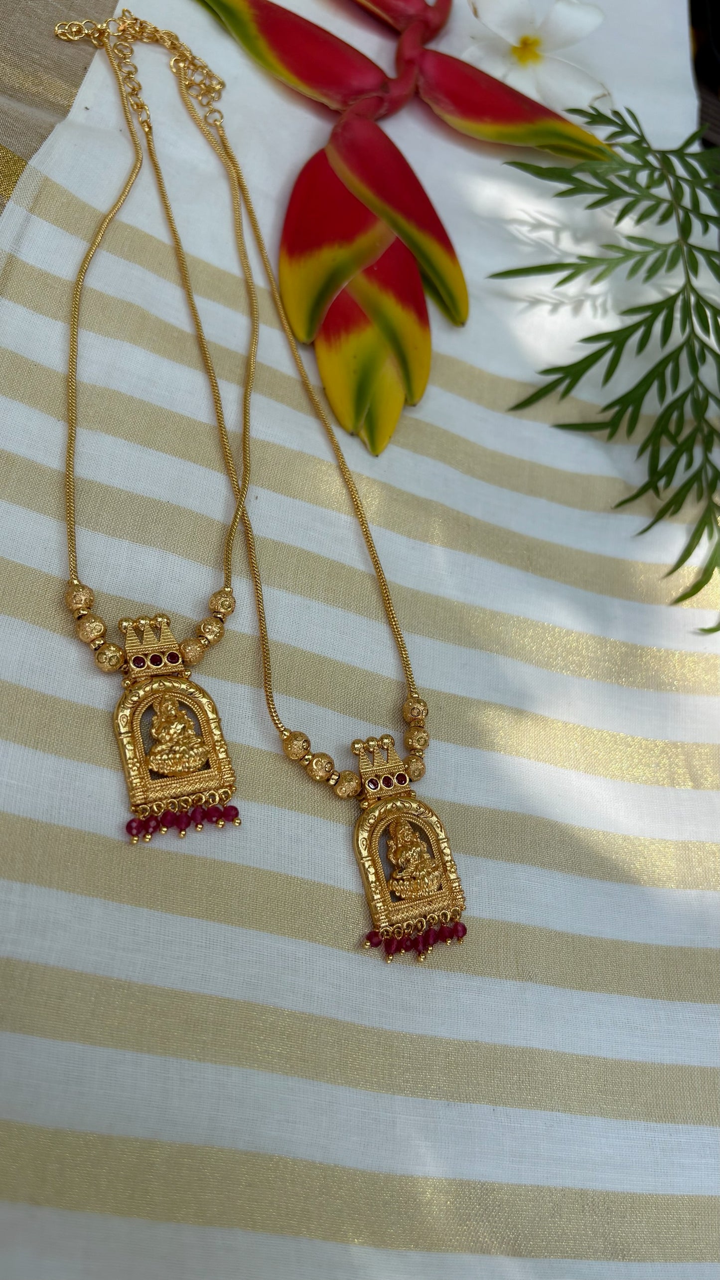 Lakshmi in temple necklace