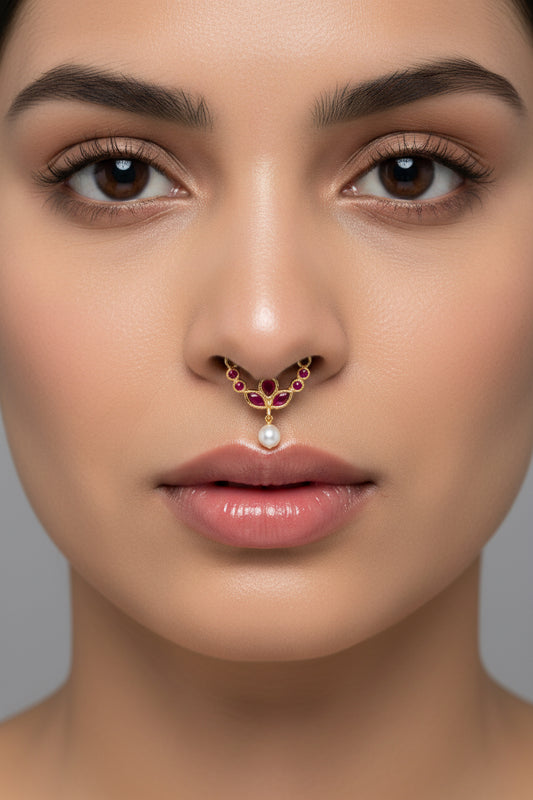 Septum ring gold finish