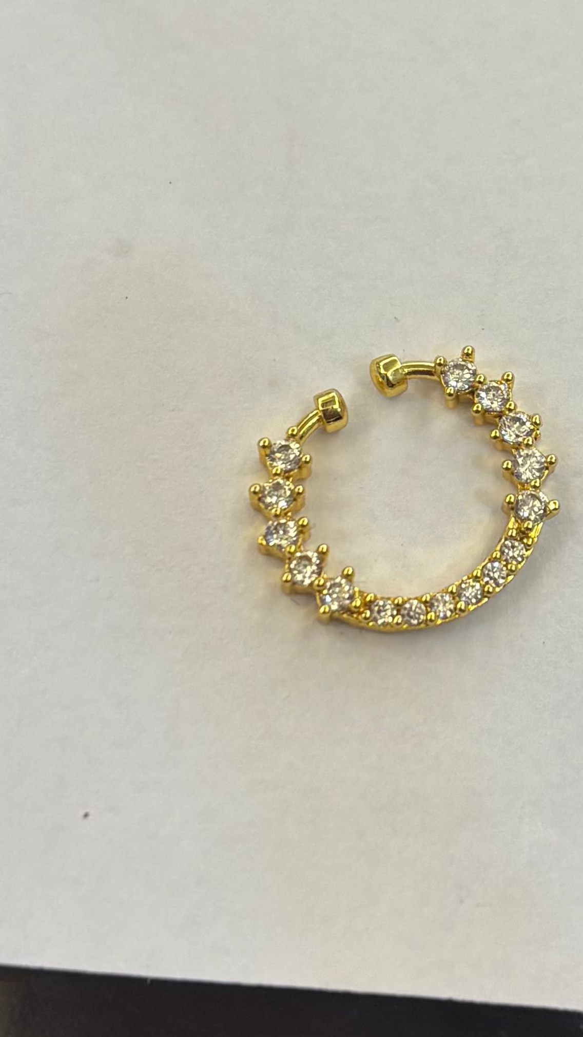 Septum ring gold finish