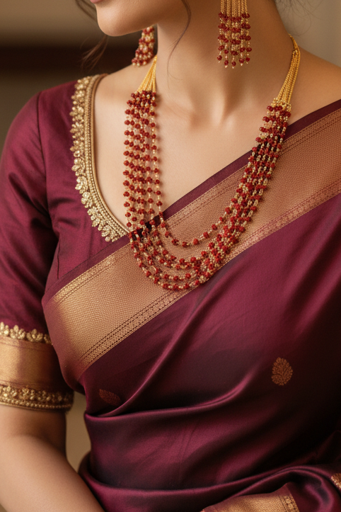 Layered beads necklace KARIMANI