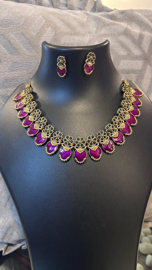 Fusion palakka necklace