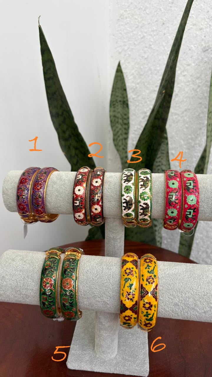 Meenakari Bangles Broad openable single kada