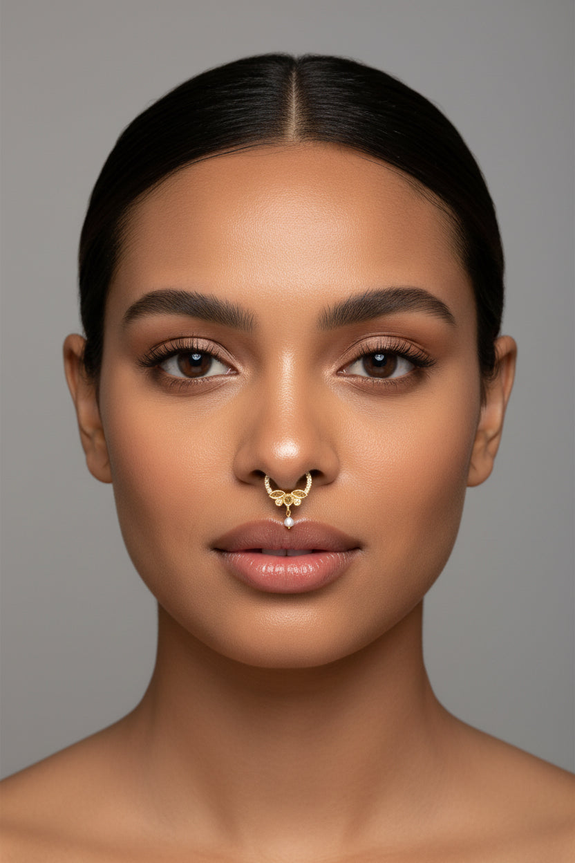 Septum ring gold finish