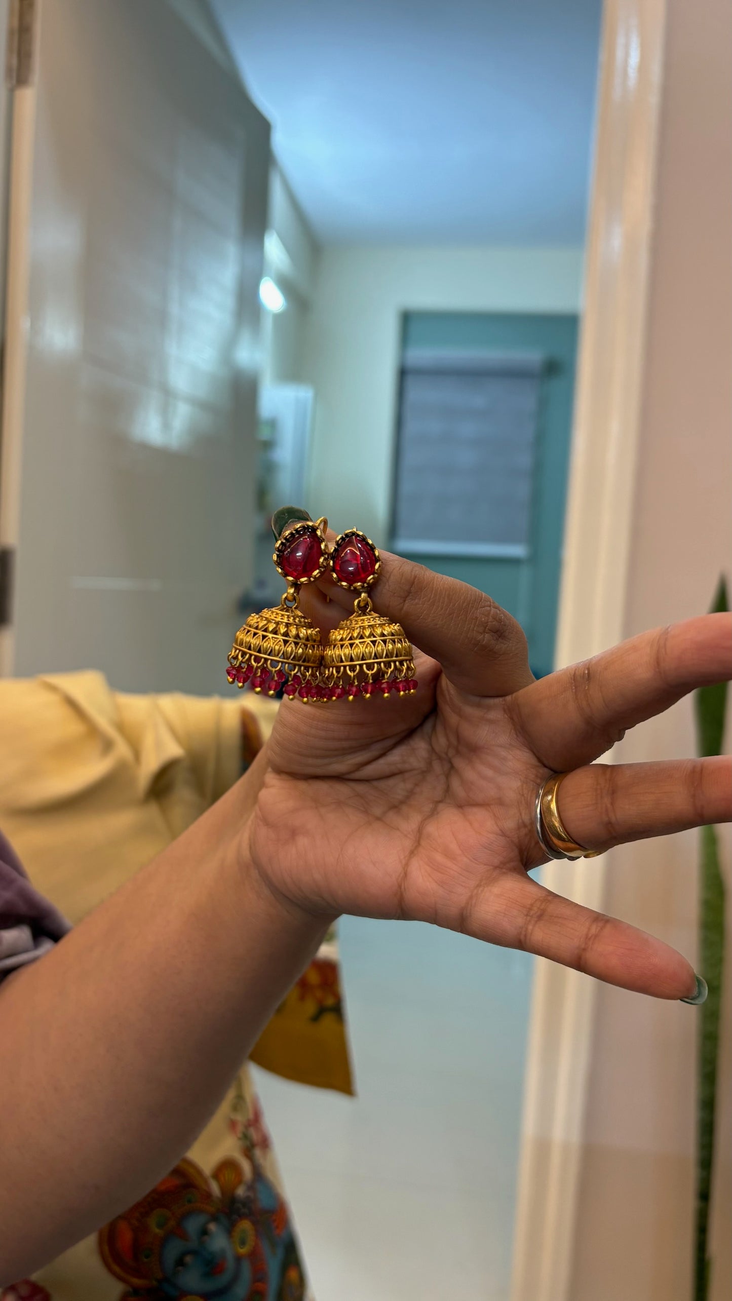 Stone studded jhumka