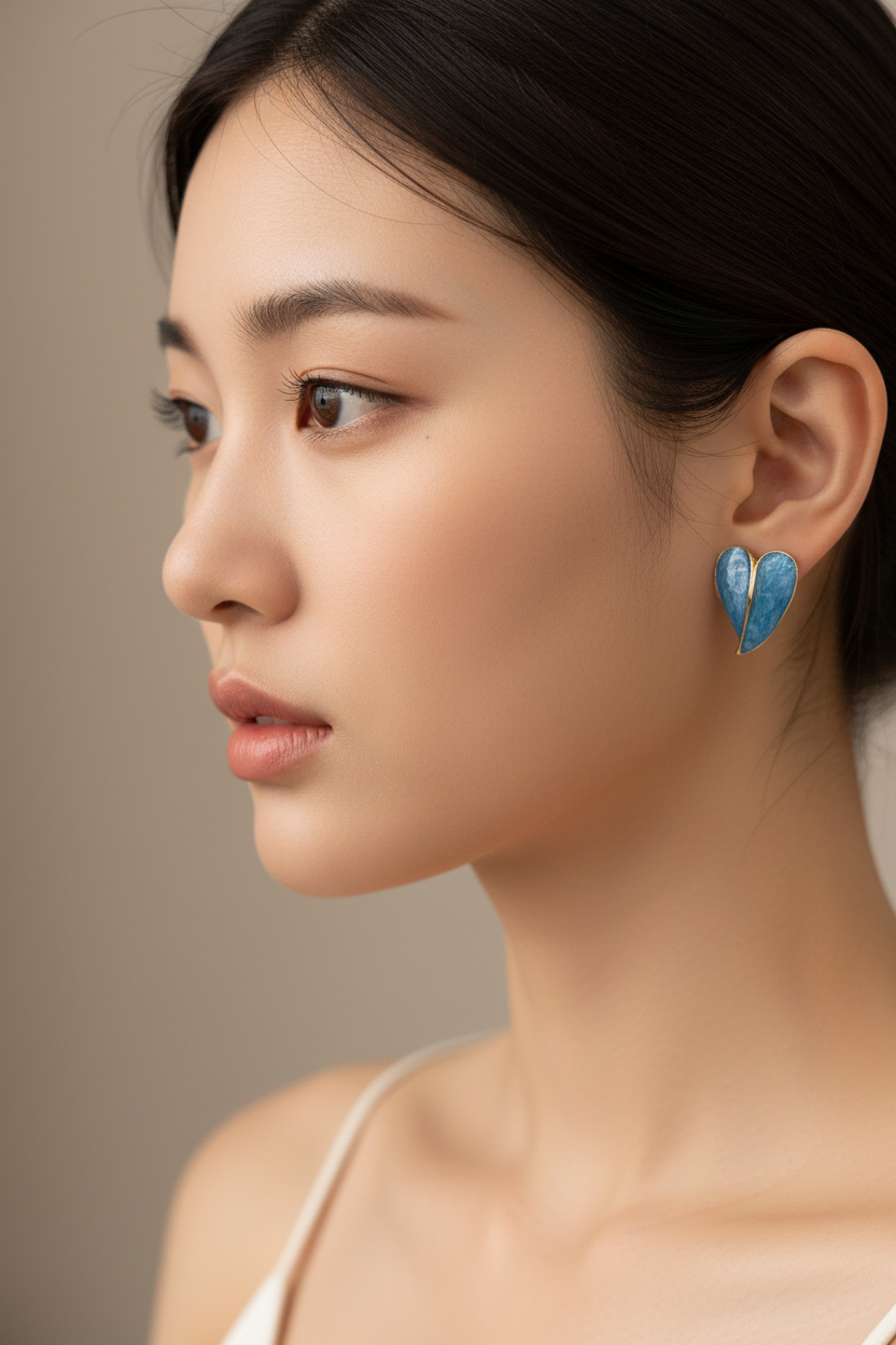 Korean love earrings