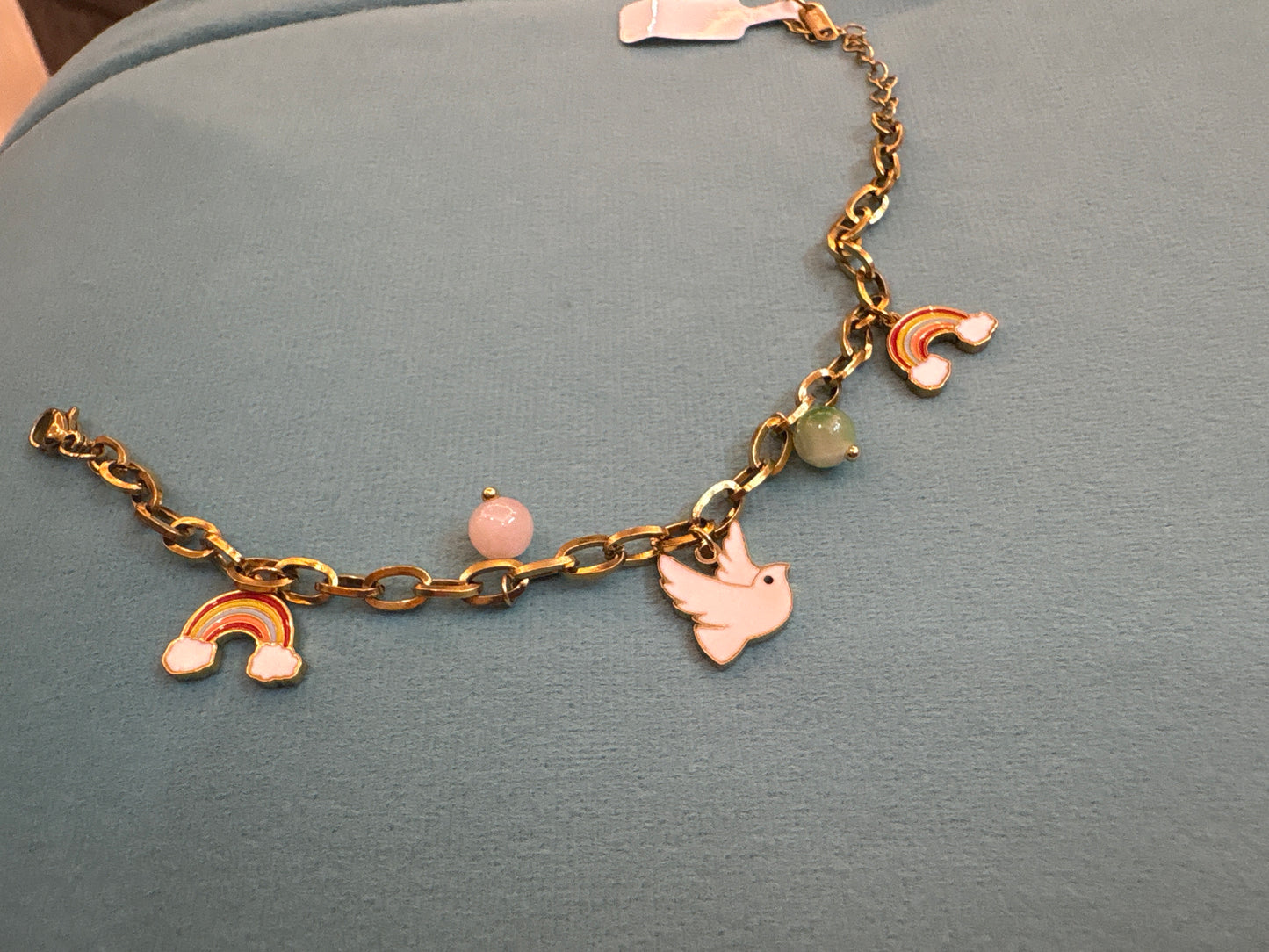 Rainbow dove bracelet