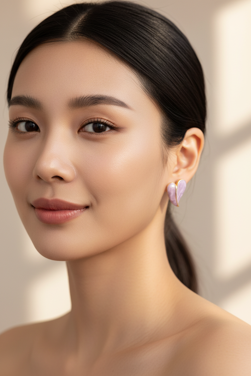 Korean love earrings