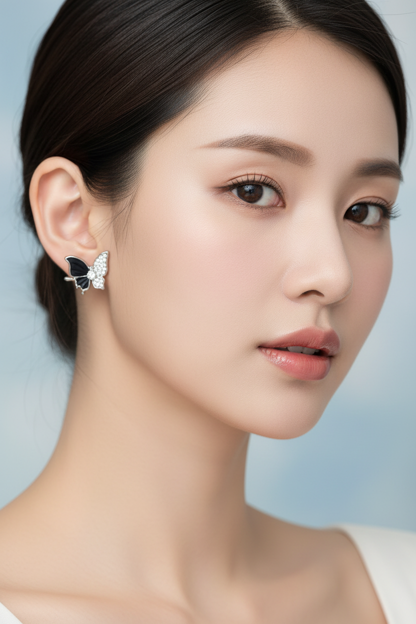 Butterfly Korean stud