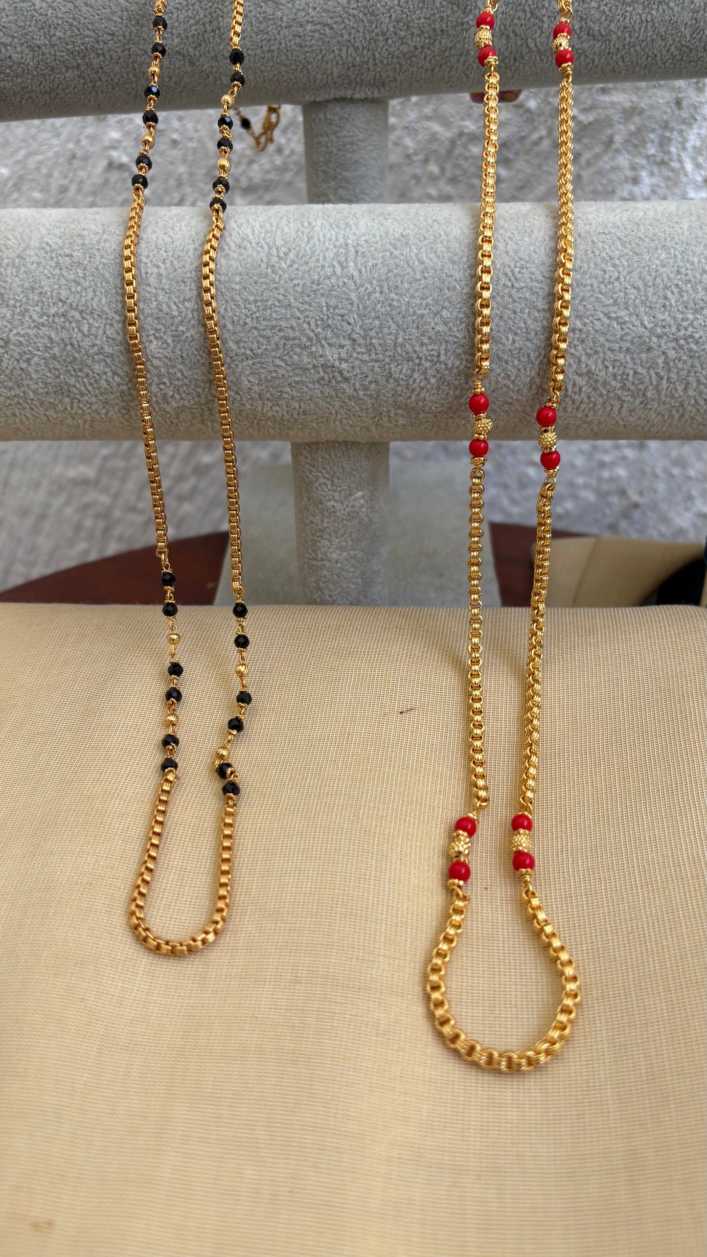 Gold replica long chain