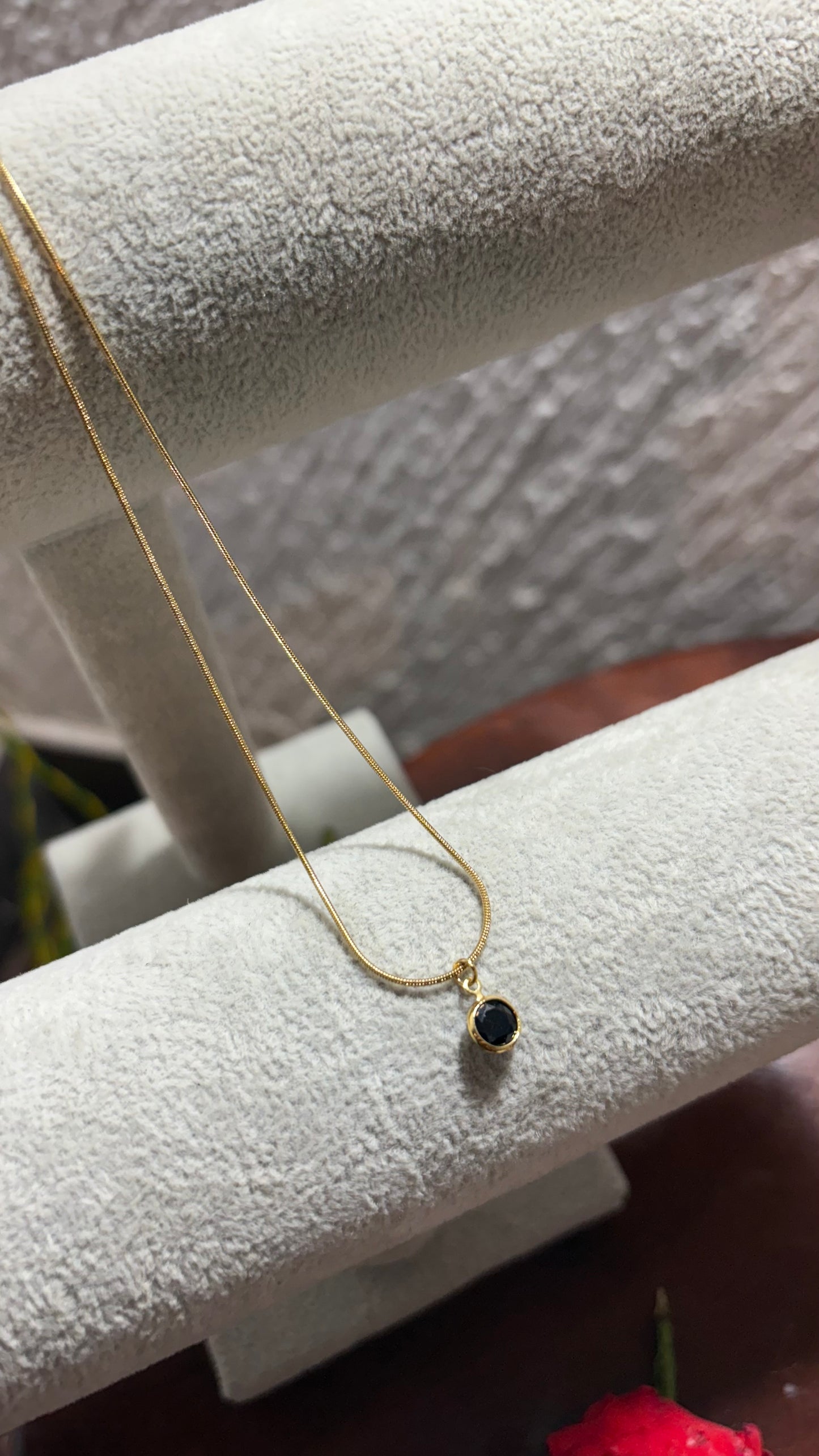 Simple black Stone necklace