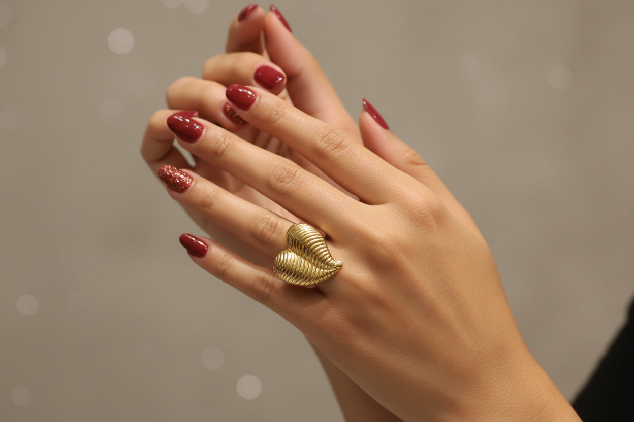 Love ring (anti tarnish free size)