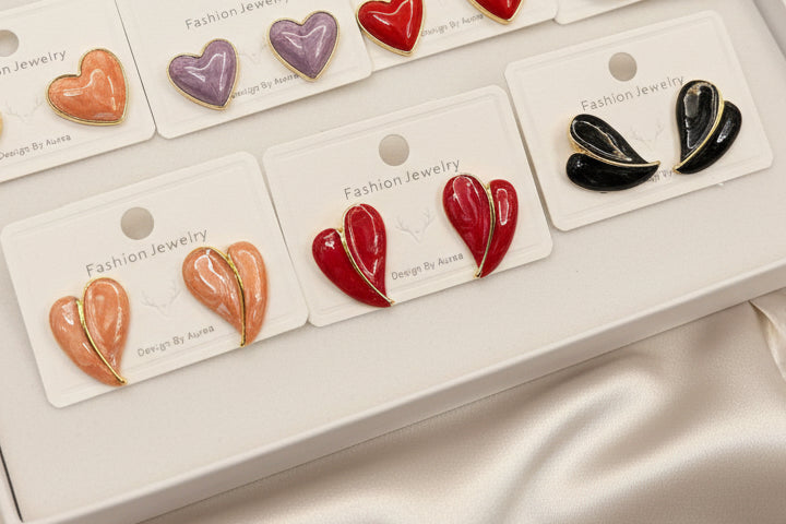 Korean love earrings
