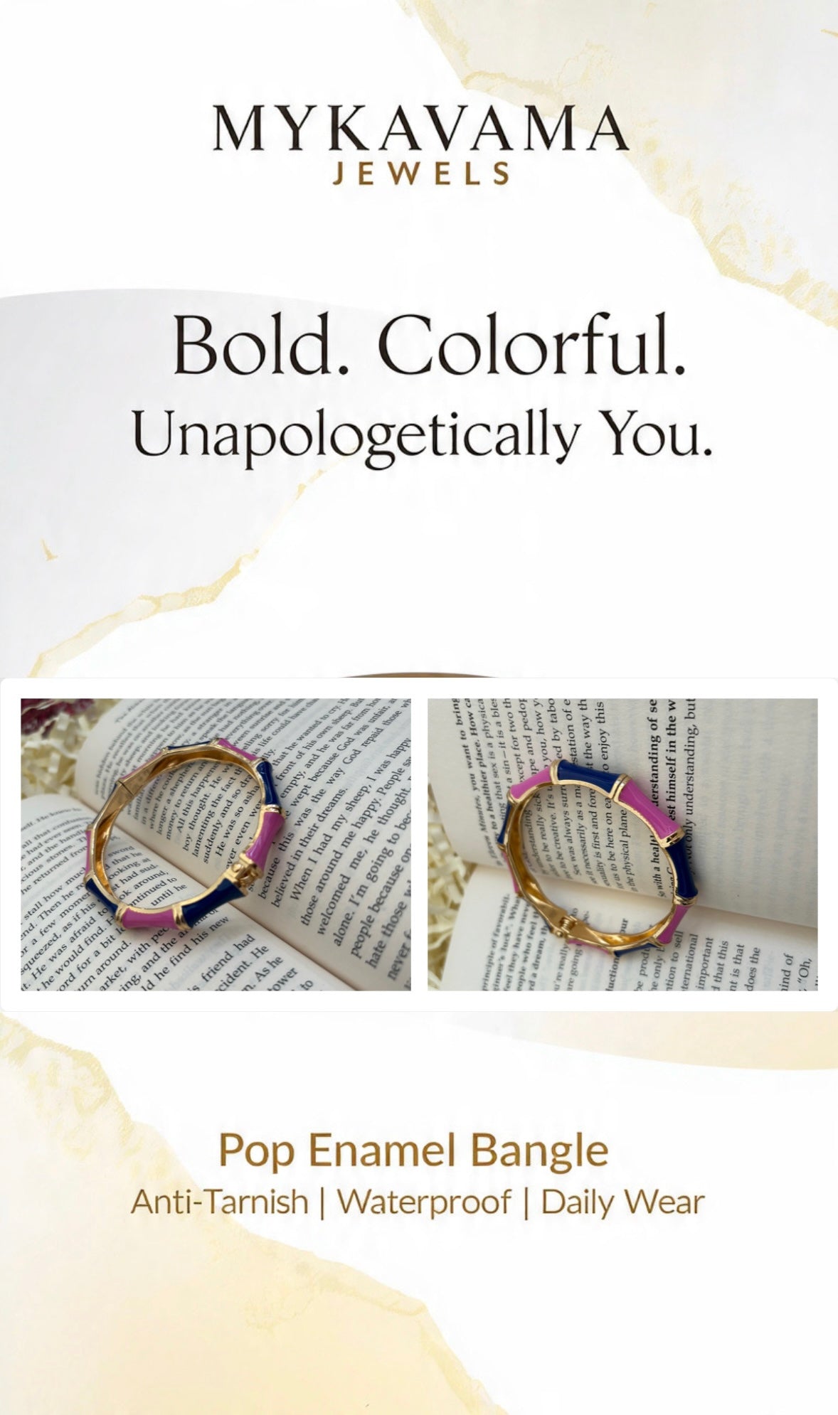 Thick anti tarnish bangles