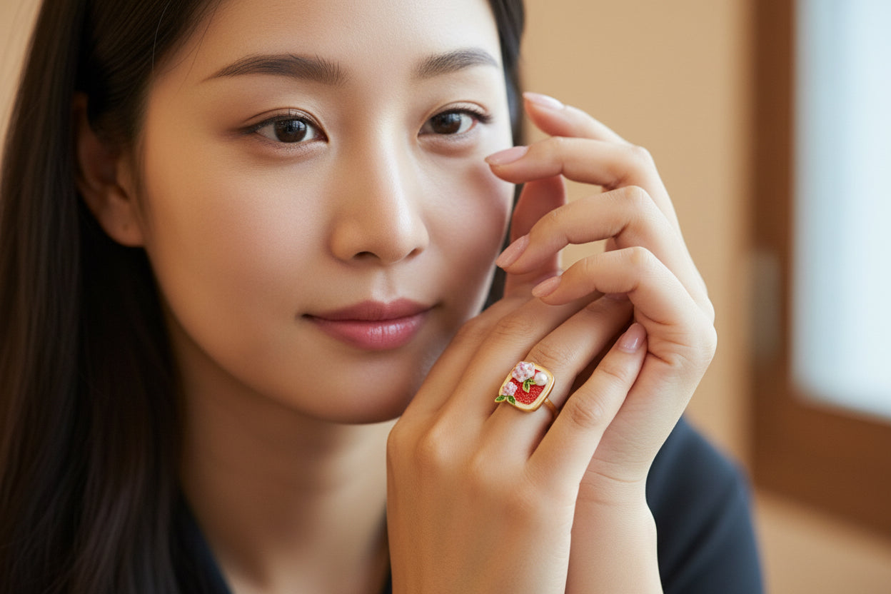 Anti Tarnish Floral ring