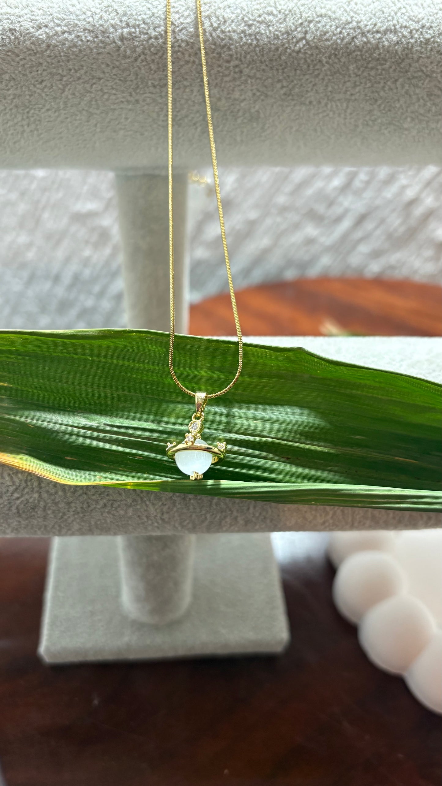 Planet saturn ss necklace