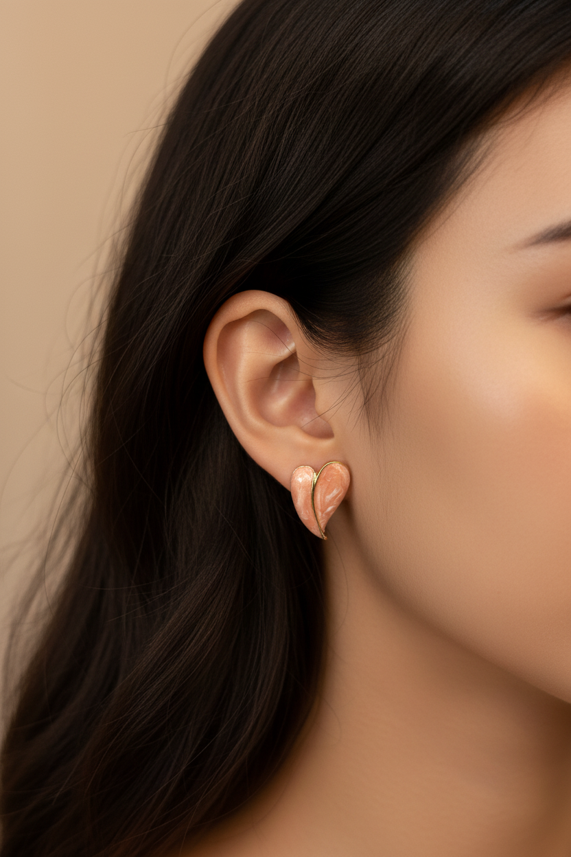 Korean love earrings