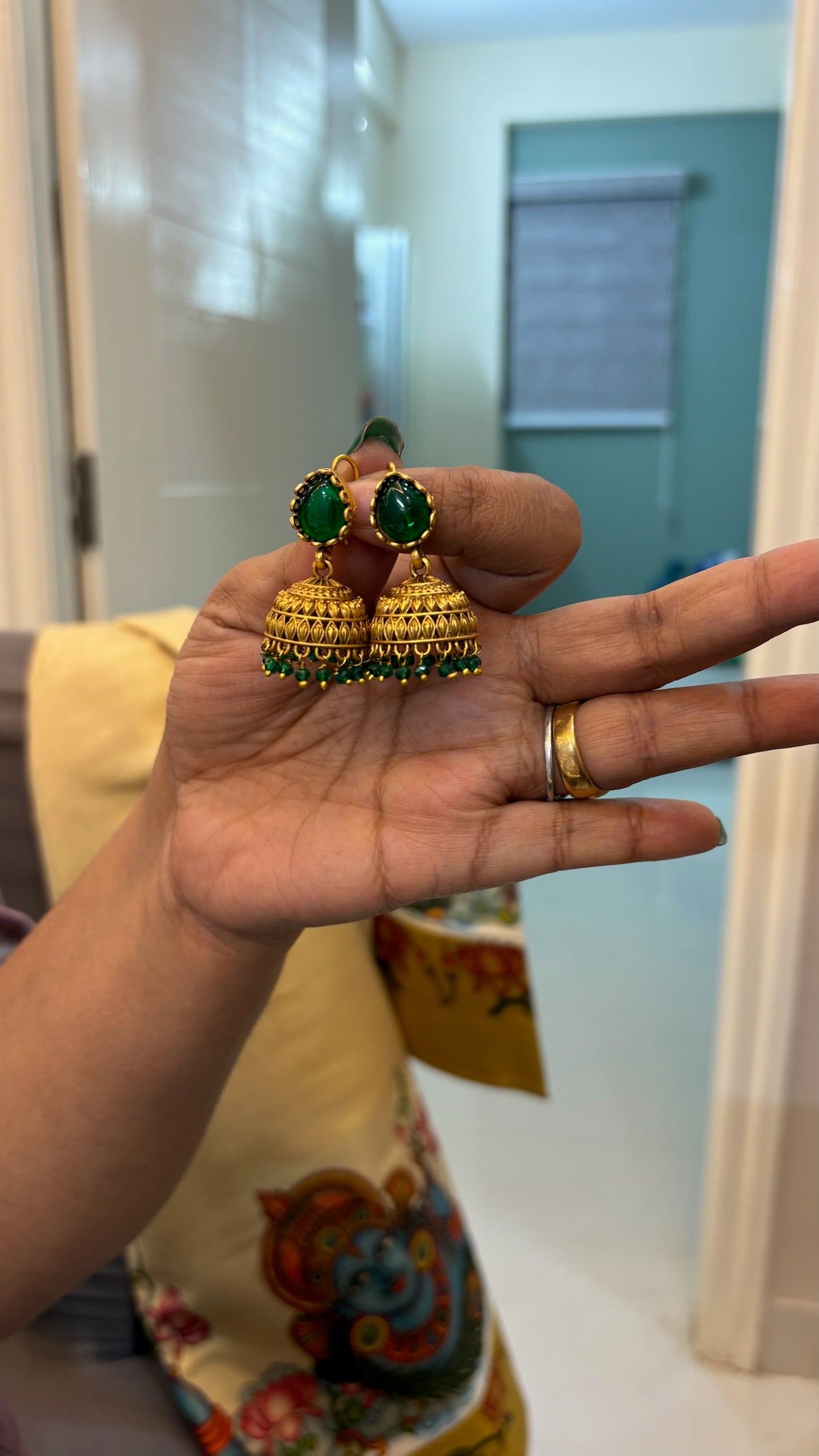 Stone studded jhumka