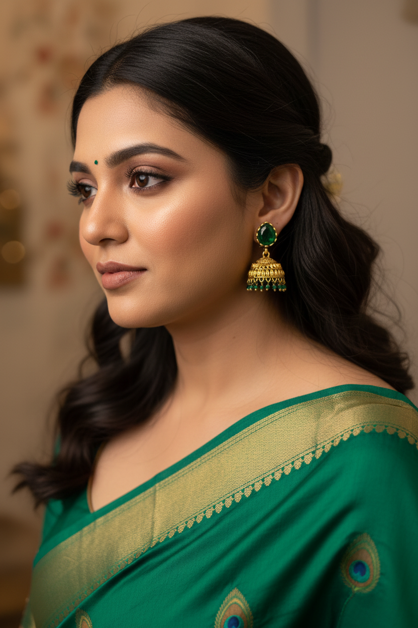 Stone studded jhumka