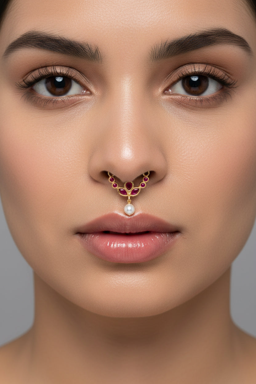 Septum ring gold finish