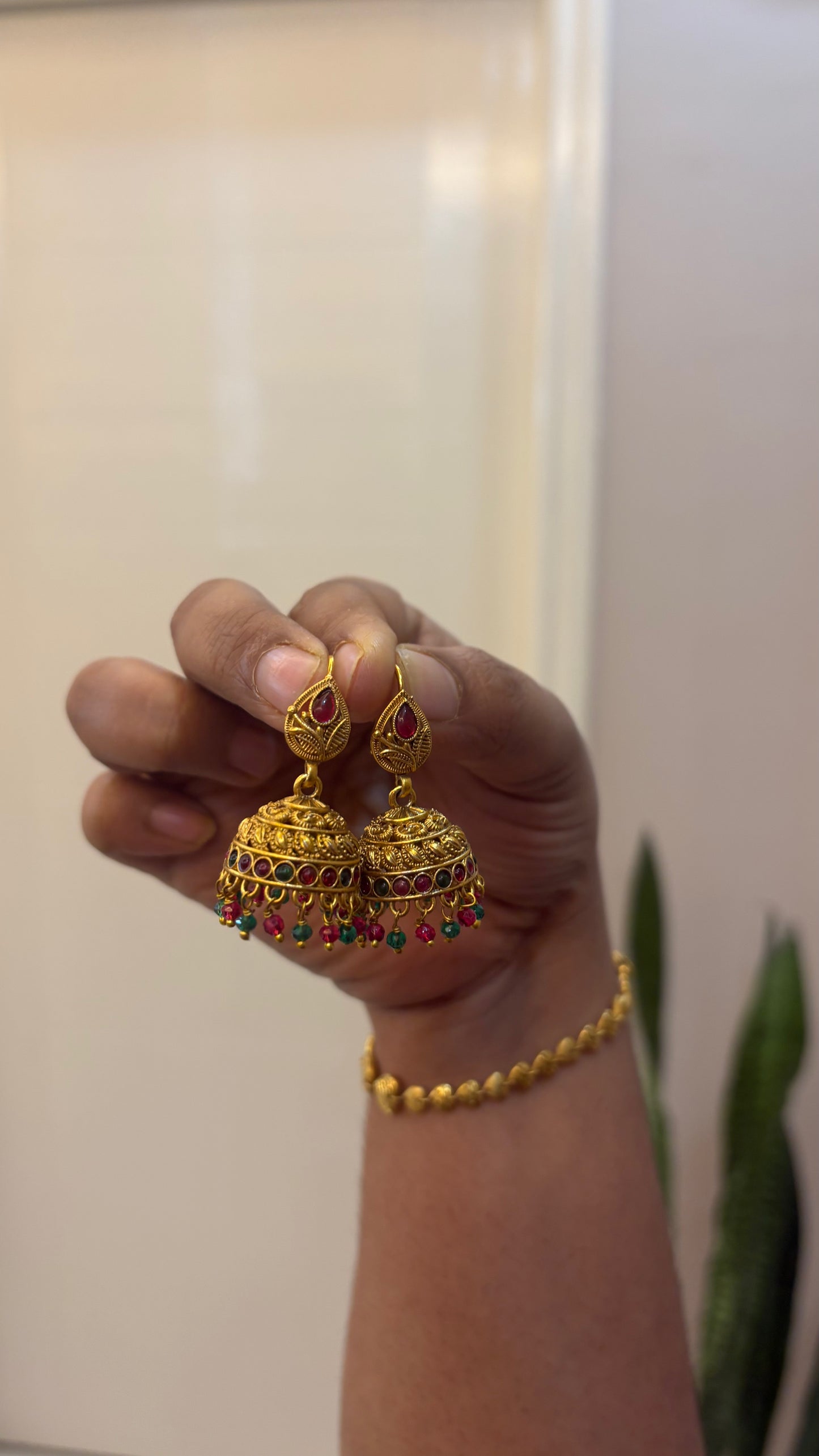Non idol drop jhumka