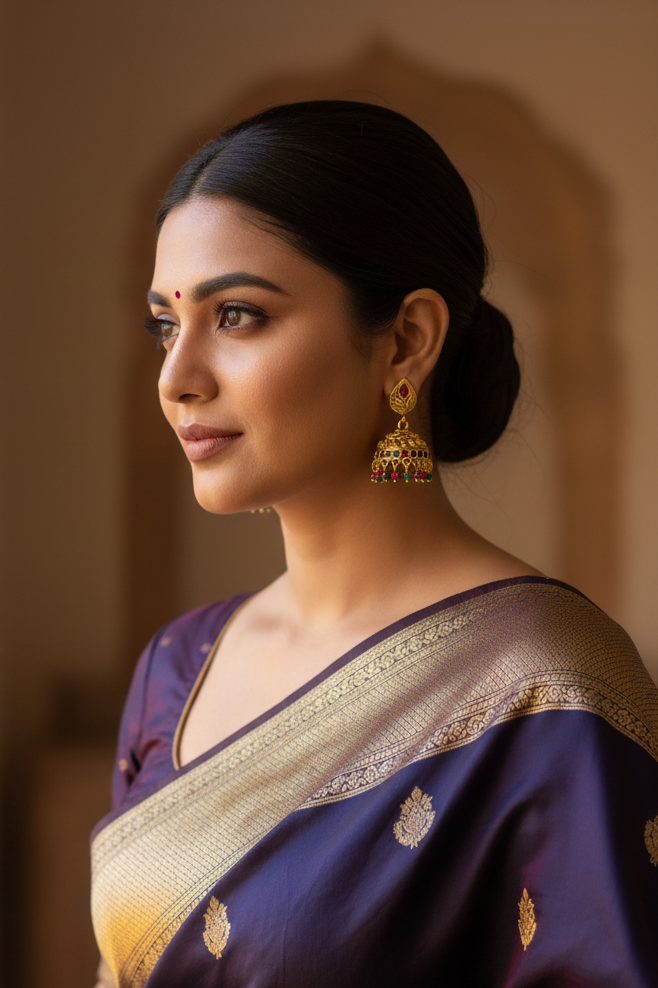 Non idol drop jhumka
