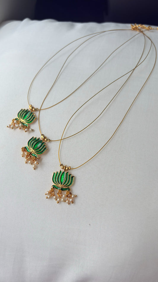 Invisible Lotus necklace (single pendant)