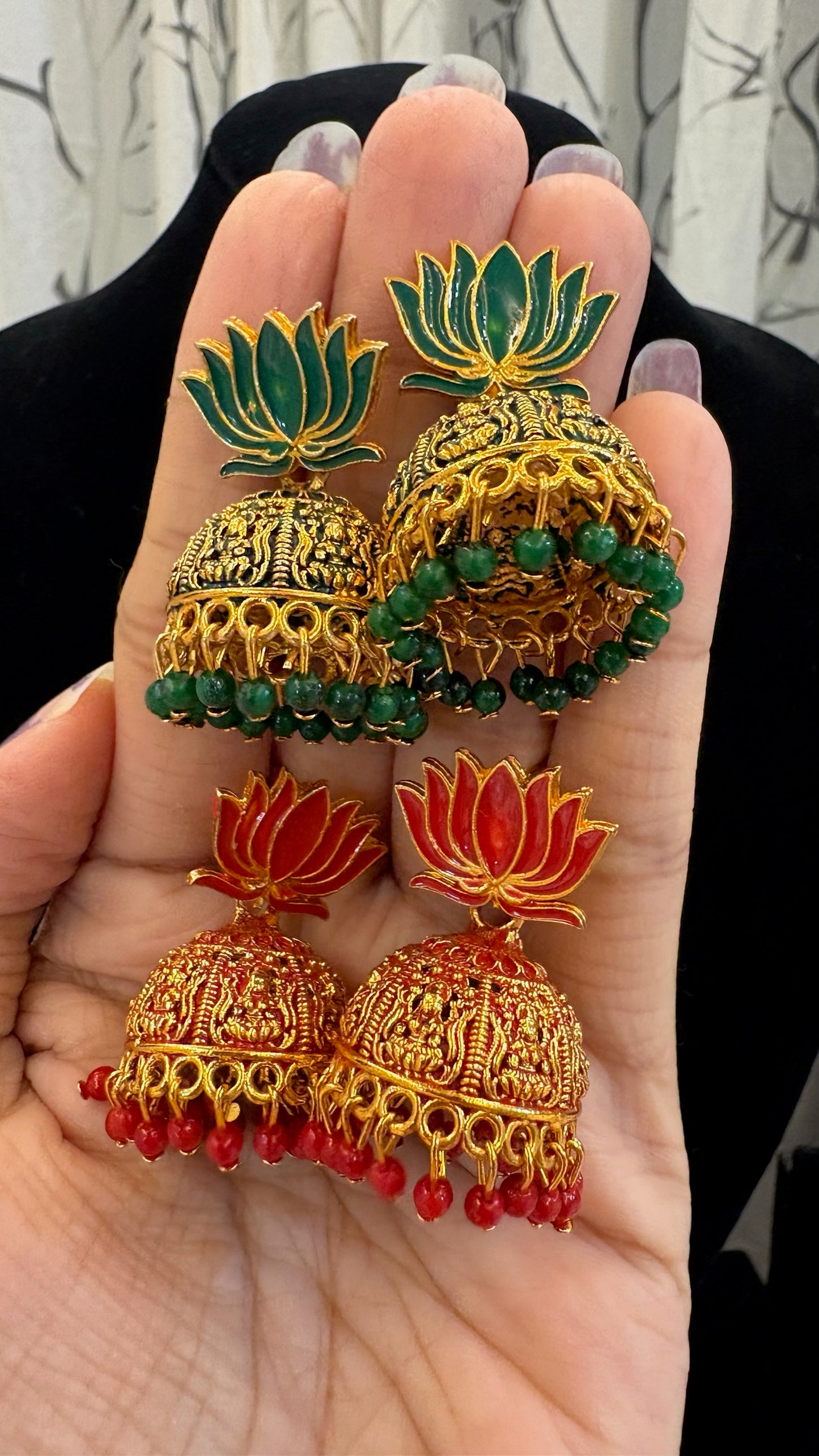 Big Lotus Jhumkas