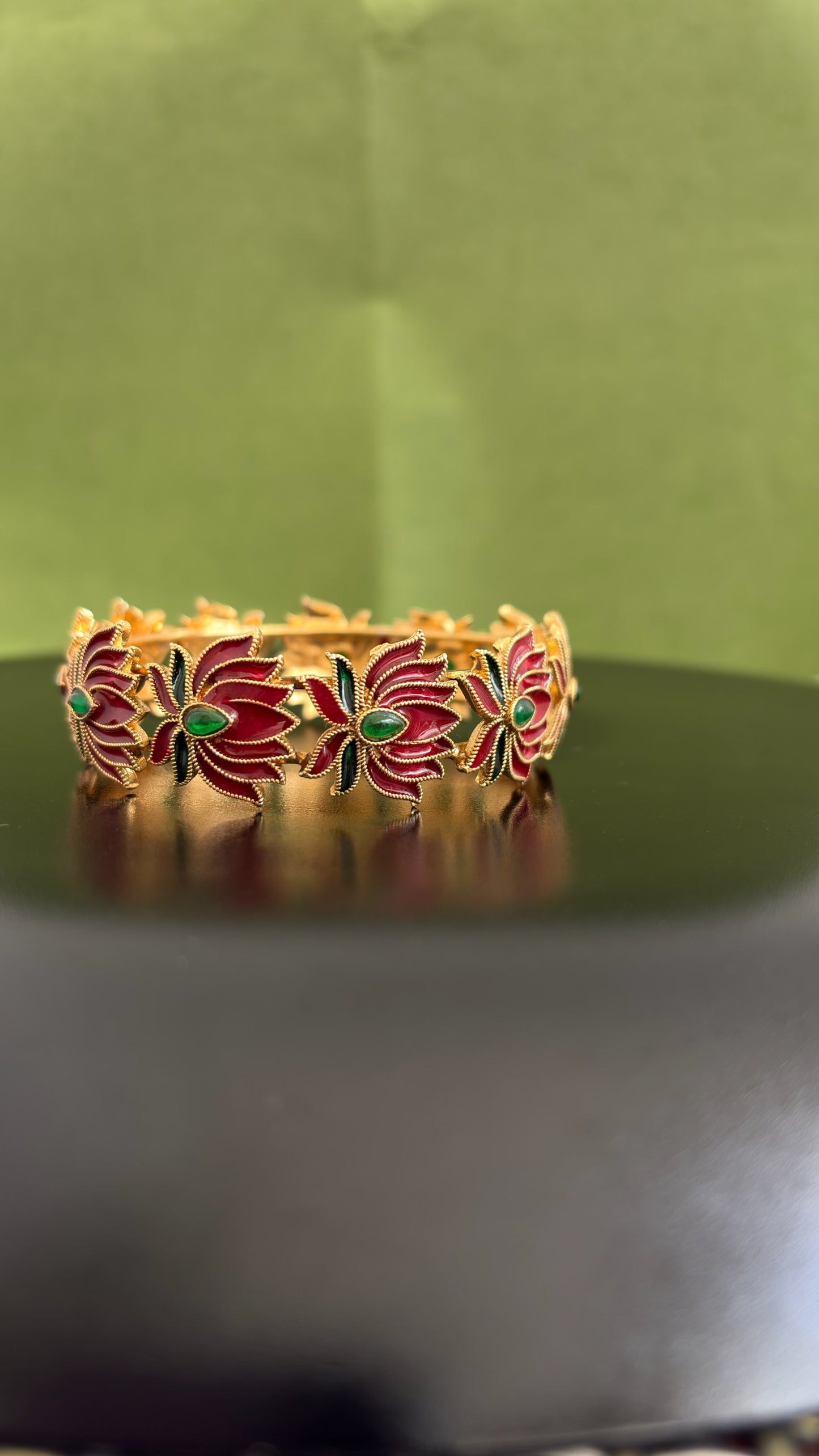 Dotted lotus bangles