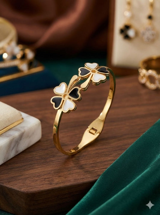 Anti-tarnish Kada double flower