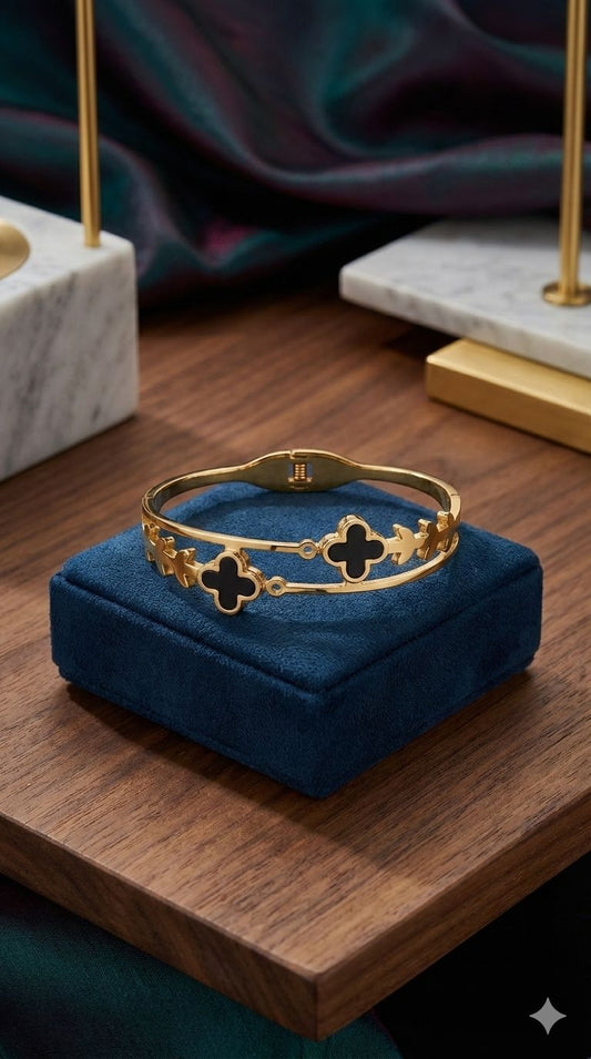 Anti-tarnish Kada double flower