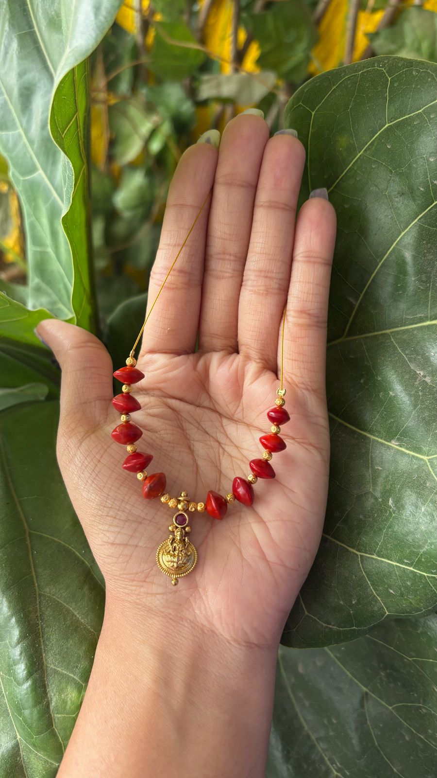 Manchadi Lakshmi mala with earrings Handmade